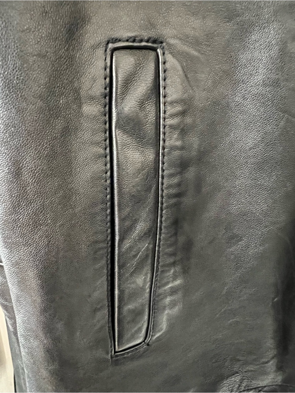 NEW $659 AllSaints Tona Men’s Sz M Black Slim Fit Supple Lambskin Leather Jacket - Picture 11 of 11